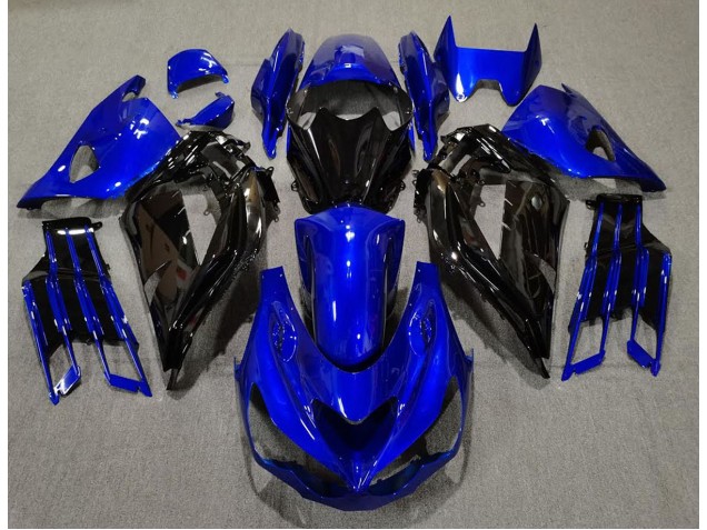 Bleu Brillant & Noir 12-21 Kawasaki ZX14R Carénage Bleu Brillant & Noir 12-21 Kawasaki ZX14R Carénage
