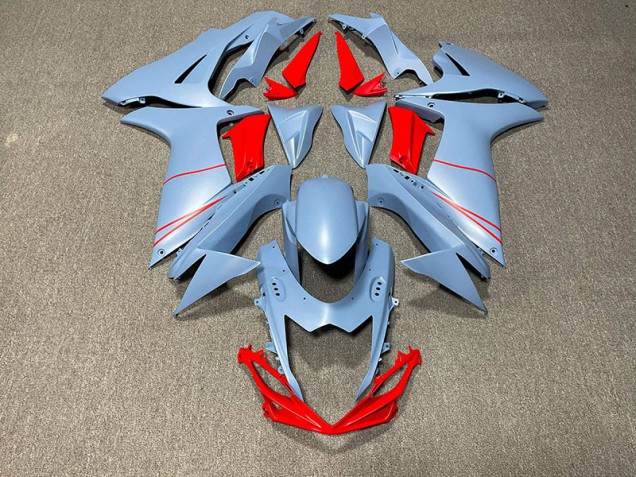 Bleu Ciel Mat & Rouge 11-24 Suzuki GSXR 600-750 Carénage Bleu Ciel Mat & Rouge 11-24 Suzuki GSXR 600-750 Carénage