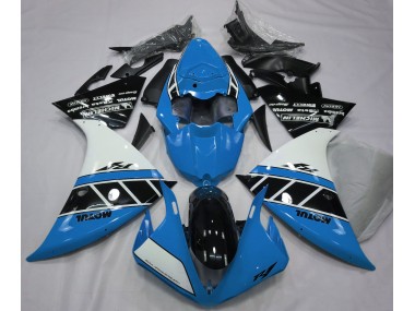 Bleu Clair Brillant Blanc & Noir 12-14 Yamaha R1 Carénage
