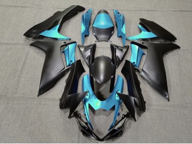 Bleu Clair & Noir Mat 11-24 Suzuki GSXR 600-750 Carénage