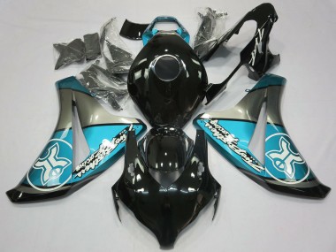 Bleu Clair Sur Noir Personnalisé 08-11 Honda CBR1000RR Carénage