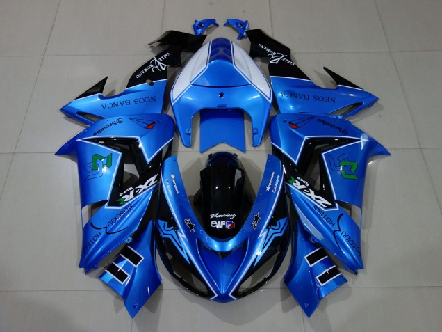 Bleu Liquide & Logos 06-07 Kawasaki ZX10R Carénage Bleu Liquide & Logos 06-07 Kawasaki ZX10R Carénage
