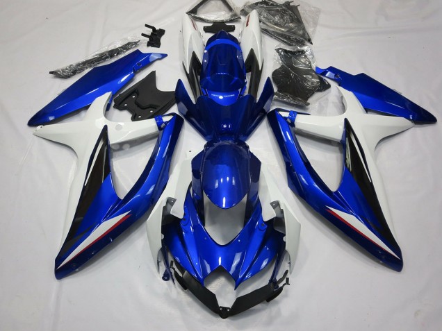 Bleu Noir & Blanc 08-10 Suzuki GSXR 600-750 Carénage