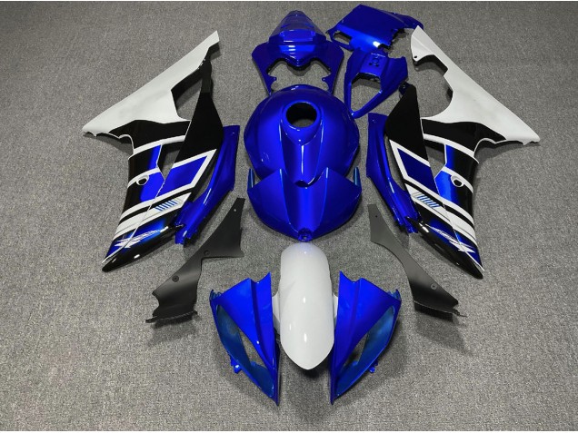 Bleu Noir & Blanc Style OEM 08-16 Yamaha R6 Carénage Bleu Noir & Blanc Style OEM 08-16 Yamaha R6 Carénage