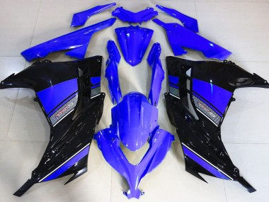 Bleu Nuit & Noir 13-18 Kawasaki Ninja 300 Carénage