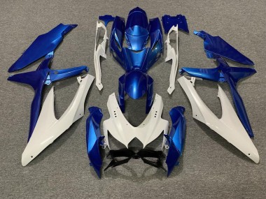 Bleu Perle & Blanc 08-10 Suzuki GSXR 600-750 Carénage