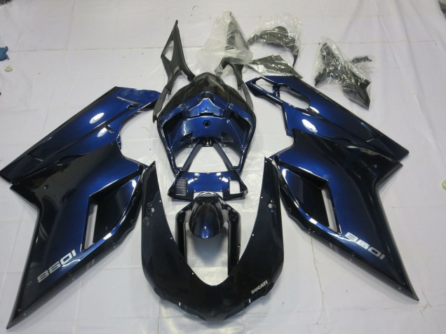 Bleu Profond 07-14 Ducati 848 1098 1198 Carénage Bleu Profond 07-14 Ducati 848 1098 1198 Carénage