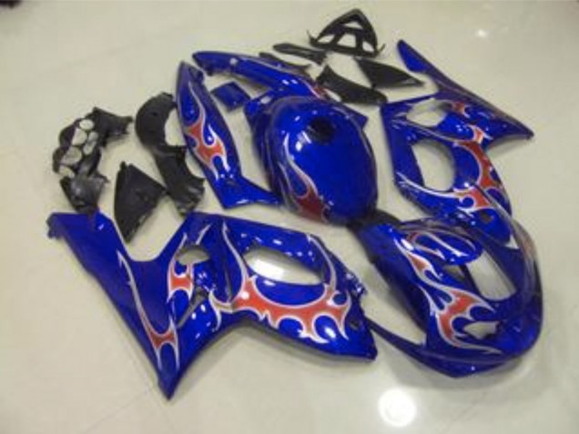 Bleu Rouge & Argent Brillant 98-07 Yamaha YZF600 Carénage