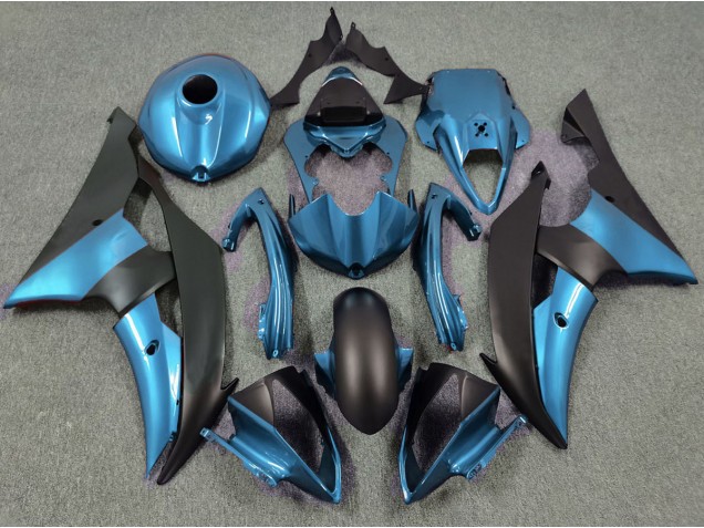 Bleu Électrique & Noir Mat 08-16 Yamaha R6 Carénage