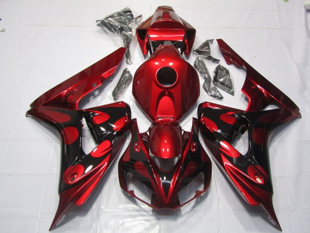 Bonbons Rouges & Noirs 06-07 Honda CBR1000RR Carénage Bonbons Rouges & Noirs 06-07 Honda CBR1000RR Carénage