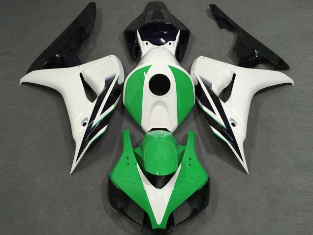 Brillant Blanc Vert Noir 06-07 Honda CBR1000RR Carénage Brillant Blanc Vert Noir 06-07 Honda CBR1000RR Carénage