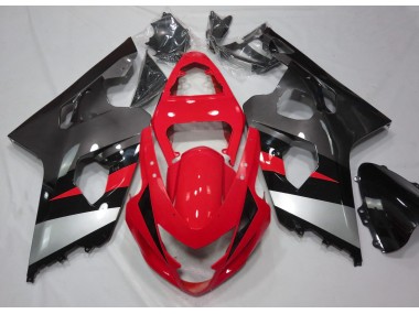 Brillant Rouge & Argent 04-05 Suzuki GSXR 600-750 Carénage