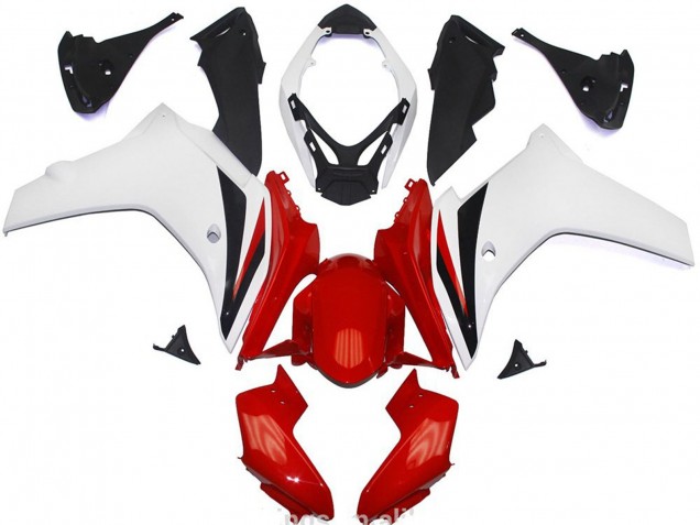 Brillant Rouge & Blanc 11-12 Honda CBR600F Carénage Brillant Rouge & Blanc 11-12 Honda CBR600F Carénage