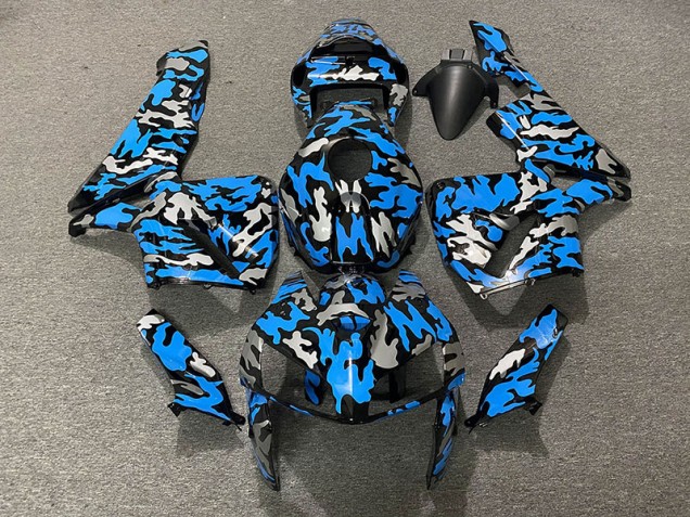 Camouflage & Bleu 05-06 Honda CBR600RR Carénage Camouflage & Bleu 05-06 Honda CBR600RR Carénage