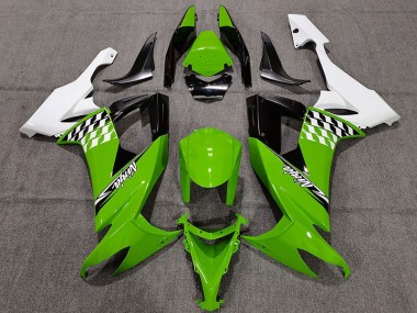 Chèque Vert & Blanc 08-10 Kawasaki ZX10R Carénage