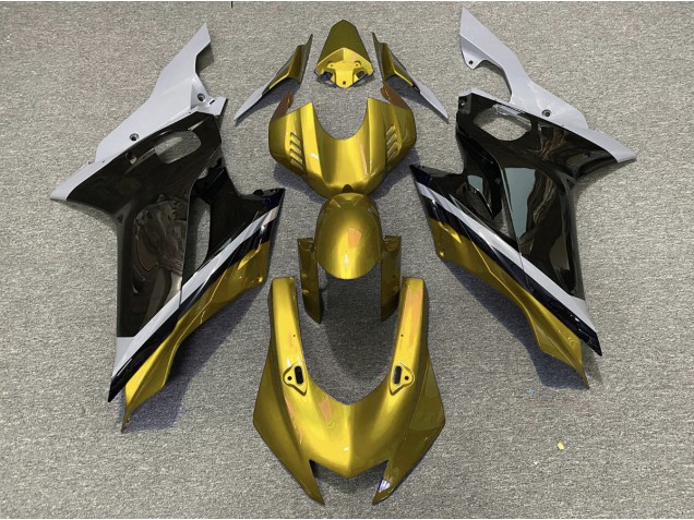 Ciment Noir & Or 17-21 Yamaha R6 Carénage Ciment Noir & Or 17-21 Yamaha R6 Carénage