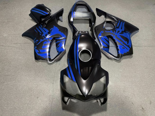 Crane Noir Mat & Bleu 01-03 Honda CBR600 F4i Carénage Crane Noir Mat & Bleu 01-03 Honda CBR600 F4i Carénage