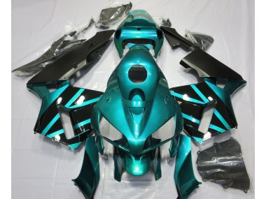 Design Bleu Sarcelle & Noir Brillant 05-06 Honda CBR600RR Carénage