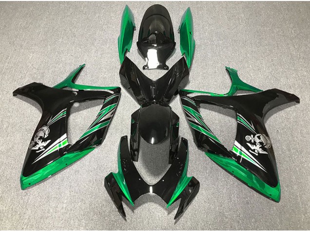 Design Vert Brillant & Noir 06-07 Suzuki GSXR 600-750 Carénage Design Vert Brillant & Noir 06-07 Suzuki GSXR 600-750 Carénage