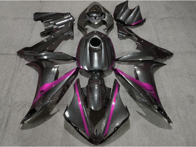 Fibre De Carbone Style W Rose 04-06 Yamaha R1 Carénage
