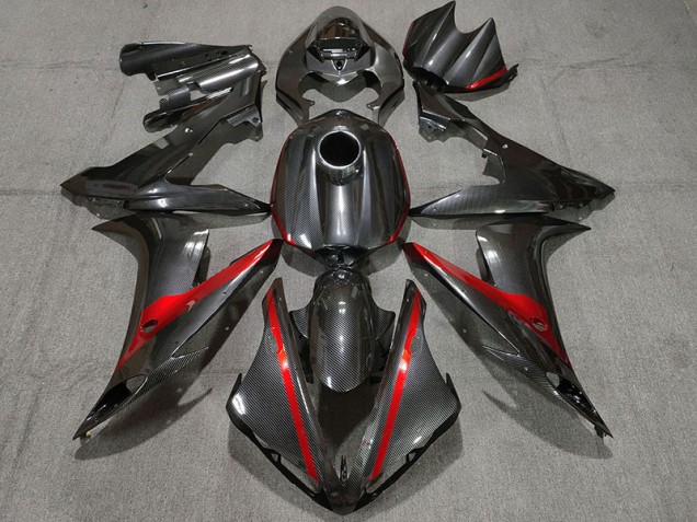 Fibre De Carbone Style W Rouge 04-06 Yamaha R1 Carénage Fibre De Carbone Style W Rouge 04-06 Yamaha R1 Carénage