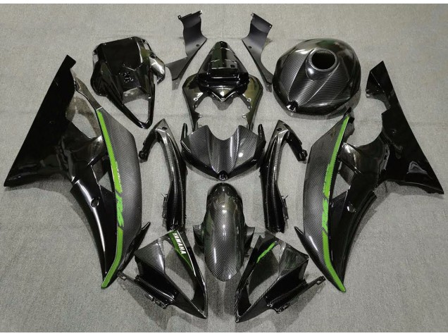 Fibre De Carbone & Vert 08-16 Yamaha R6 Carénage Fibre De Carbone & Vert 08-16 Yamaha R6 Carénage