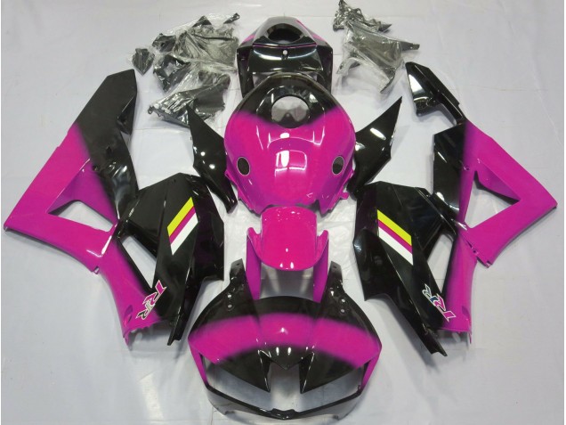 Fondu Rose Brillant & Noir 13-23 Honda CBR600RR Carénage Fondu Rose Brillant & Noir 13-23 Honda CBR600RR Carénage