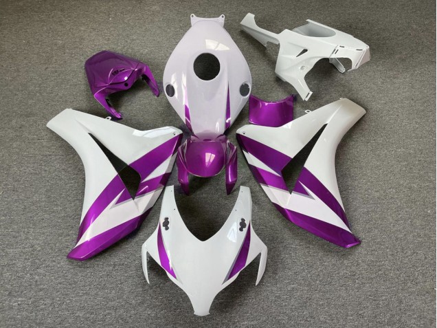 Garniture Blanc Brillant & Violet 08-11 Honda CBR1000RR Carénage Garniture Blanc Brillant & Violet 08-11 Honda CBR1000RR Carénage