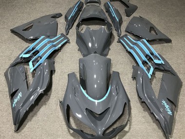 Gris Brillant & Bleu Clair 12-21 Kawasaki ZX14R Carénage