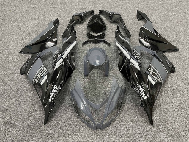 Gris Brillant & Noir 13-18 Kawasaki ZX6R Carénage Gris Brillant & Noir 13-18 Kawasaki ZX6R Carénage
