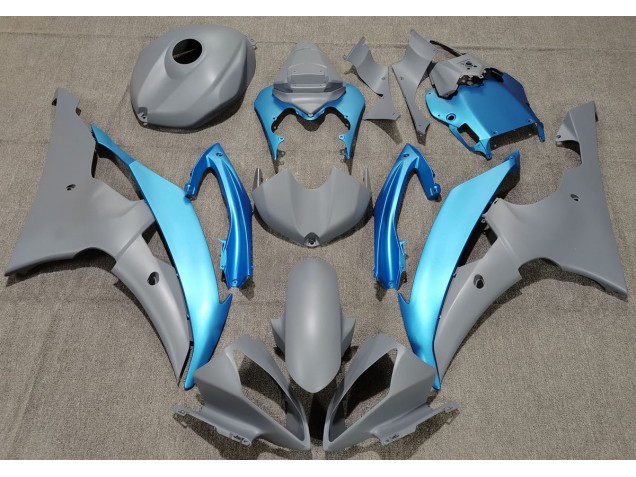 Gris Mat & Bleu Ciel 08-16 Yamaha R6 Carénage Gris Mat & Bleu Ciel 08-16 Yamaha R6 Carénage