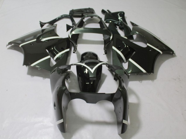 Gris Métallisé & Noir 00-02 Kawasaki ZX6R Carénage Gris Métallisé & Noir 00-02 Kawasaki ZX6R Carénage