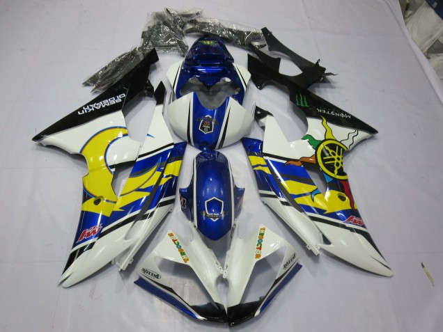 Jaune & Bleu 08-16 Yamaha R6 Carénage Jaune & Bleu 08-16 Yamaha R6 Carénage