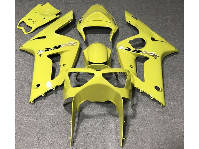 Jaune Brillant 03-04 Kawasaki ZX6R Carénage Jaune Brillant 03-04 Kawasaki ZX6R Carénage