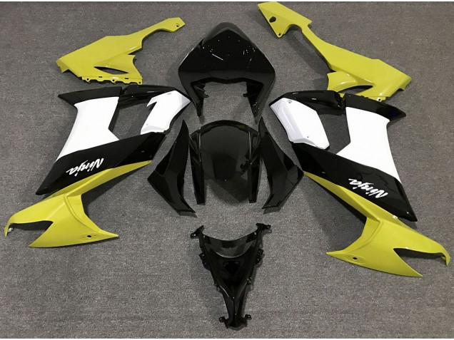 Jaune Brillant Noir & Blanc 08-10 Kawasaki ZX10R Carénage