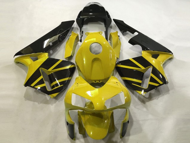 Jaune Moutarde & Noir Brillant 03-04 Honda CBR600RR Carénage Jaune Moutarde & Noir Brillant 03-04 Honda CBR600RR Carénage
