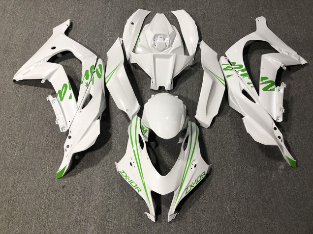 Kawi Blanc Vert Perle 16-19 Kawasaki ZX10R Carénage Kawi Blanc Vert Perle 16-19 Kawasaki ZX10R Carénage
