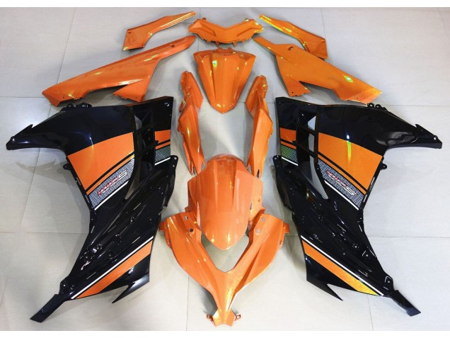 Lever Du Soleil Orange & Noir 13-18 Kawasaki Ninja 300 Carénage Lever Du Soleil Orange & Noir 13-18 Kawasaki Ninja 300 Carénage