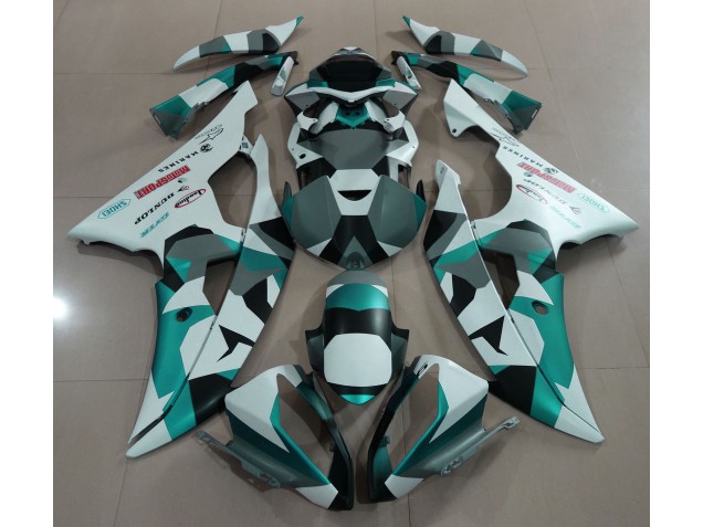 Neige Verte Écume De Mer Camo 08-16 Yamaha R6 Carénage Neige Verte Écume De Mer Camo 08-16 Yamaha R6 Carénage