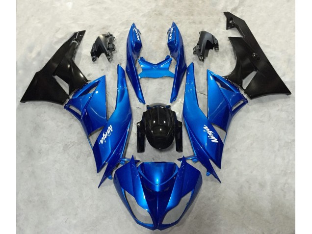 Ninja Bleu & Noir 09-12 Kawasaki ZX6R Carénage Ninja Bleu & Noir 09-12 Kawasaki ZX6R Carénage