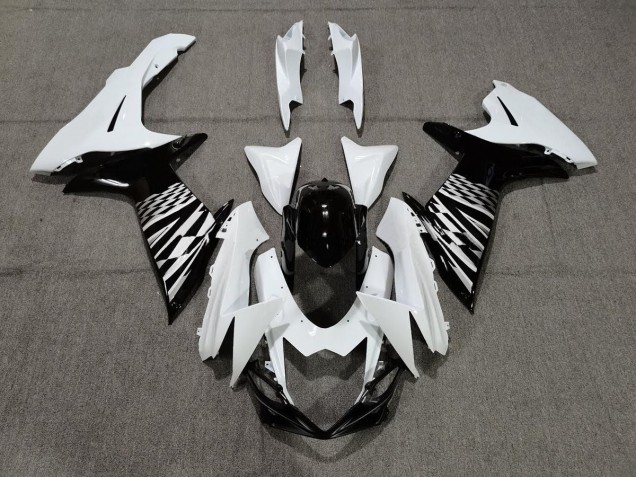 Noir Blanc & Argent 11-24 Suzuki GSXR 600-750 Carénage
