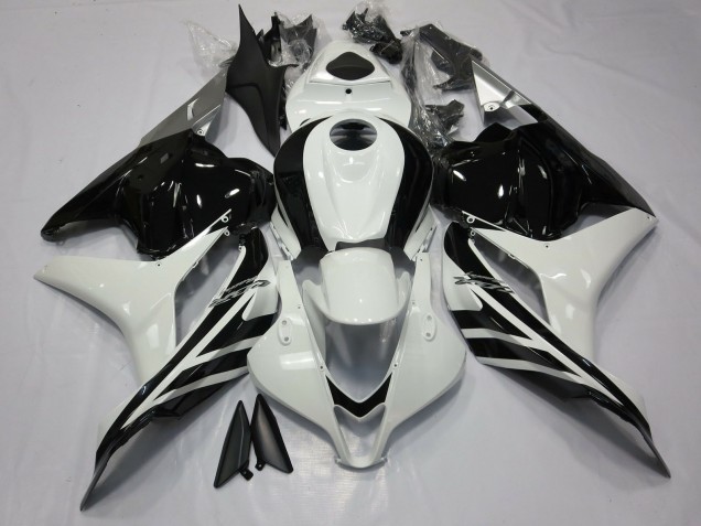 Noir & Blanc Brillant 09-12 Honda CBR600RR Carénage Noir & Blanc Brillant 09-12 Honda CBR600RR Carénage