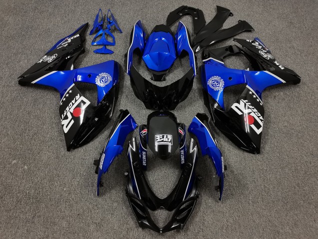 Noir & Bleu Avec Logos Personnalisés 09-16 Suzuki GSXR 1000 Carénage