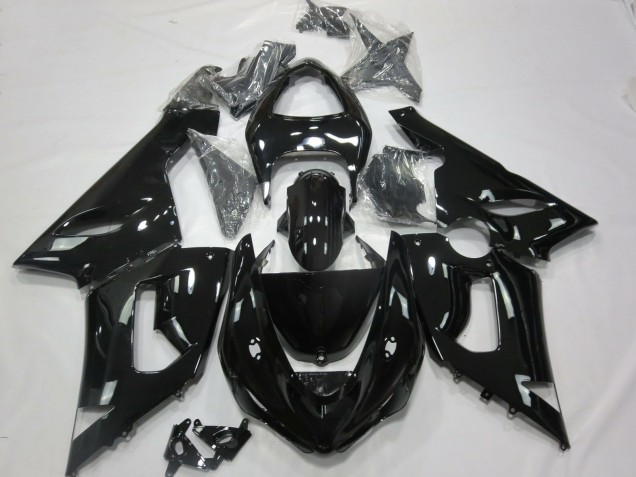 Noir Brillant 05-06 Kawasaki ZX6R Carénage