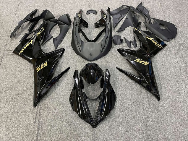 Noir Brillant Avec Or 13-16 Triumph Daytona 675 Carénage Noir Brillant Avec Or 13-16 Triumph Daytona 675 Carénage