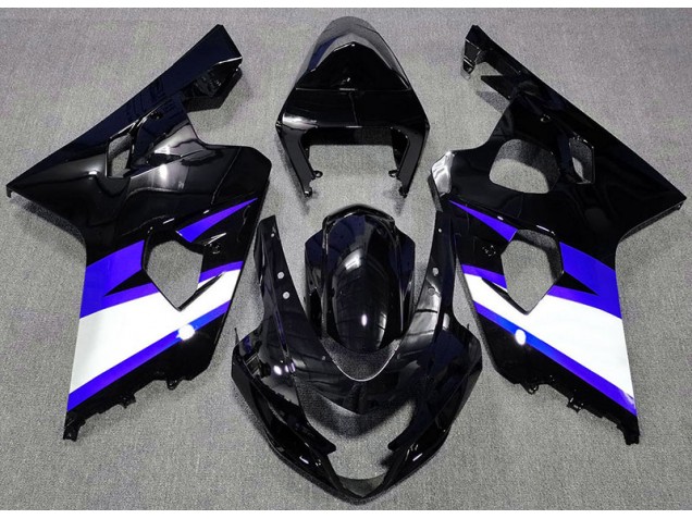 Noir Brillant & Bleu 04-05 Suzuki GSXR 600-750 Carénage Noir Brillant & Bleu 04-05 Suzuki GSXR 600-750 Carénage