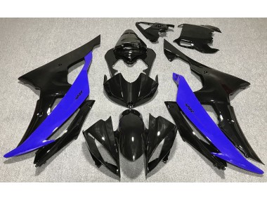 Noir Brillant & Bleu 08-16 Yamaha R6 Carénage