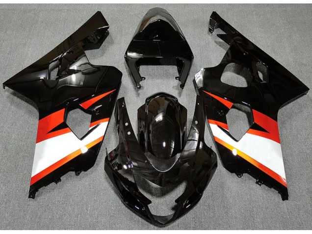 Noir Brillant & Orange 04-05 Suzuki GSXR 600-750 Carénage Noir Brillant & Orange 04-05 Suzuki GSXR 600-750 Carénage