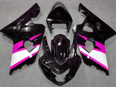 Noir Brillant & Rose 04-05 Suzuki GSXR 600-750 Carénage