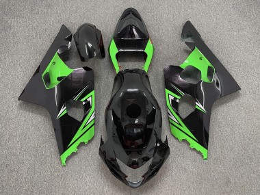 Noir Brillant & Vert 04-05 Suzuki GSXR 600-750 Carénage